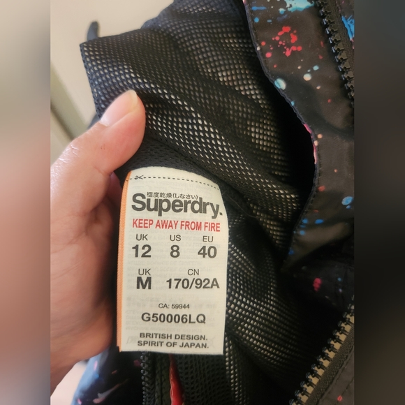 Superdry Print Cagoule Jacket Medium - Picture 9 of 9